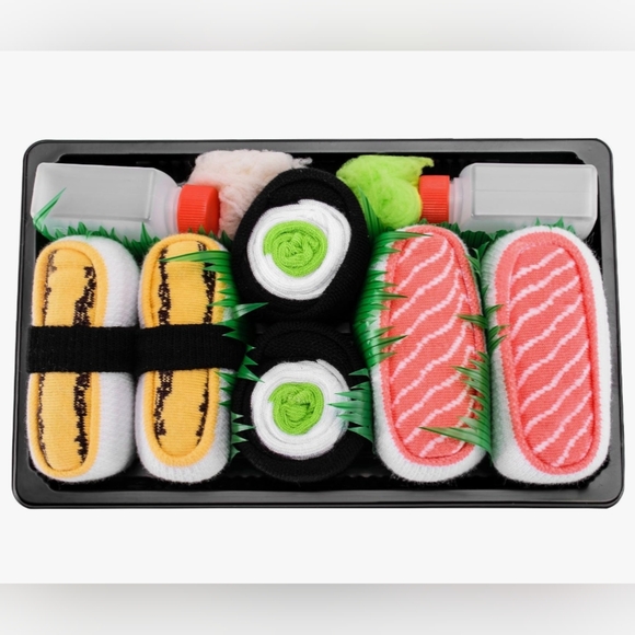 SUSHI 🍣 set of 3 socks gift set unisex BNWT - Picture 2 of 5